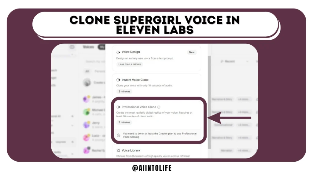 clone-supergirl-voice-in-elevenlabs