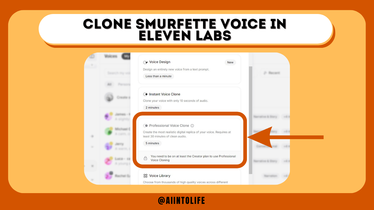 clone-smurfette-voice-in-elevenlabs