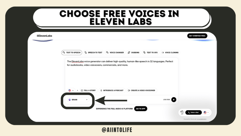 Choose-free-voices-in-elevenlabs